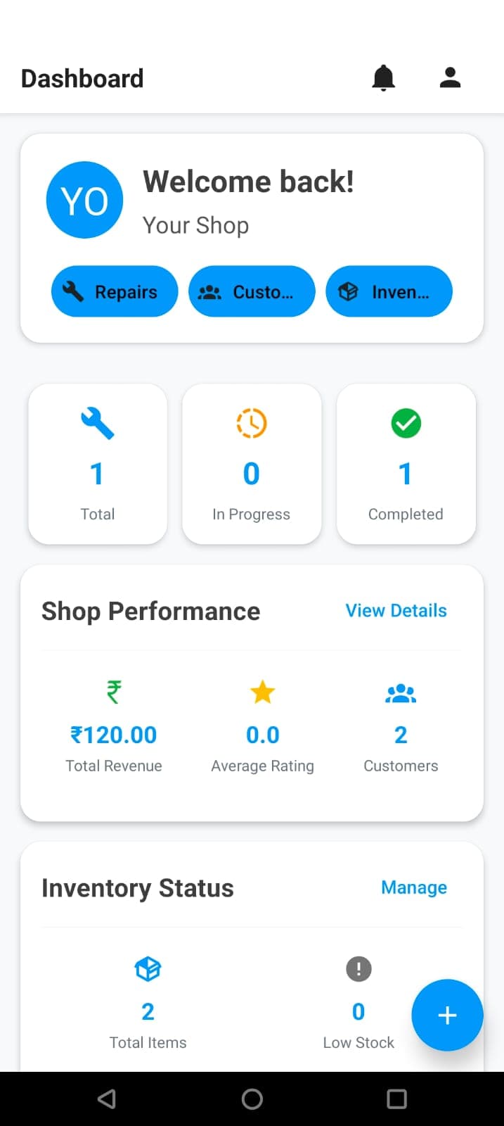 Mobile Store CRM APP screenshot
