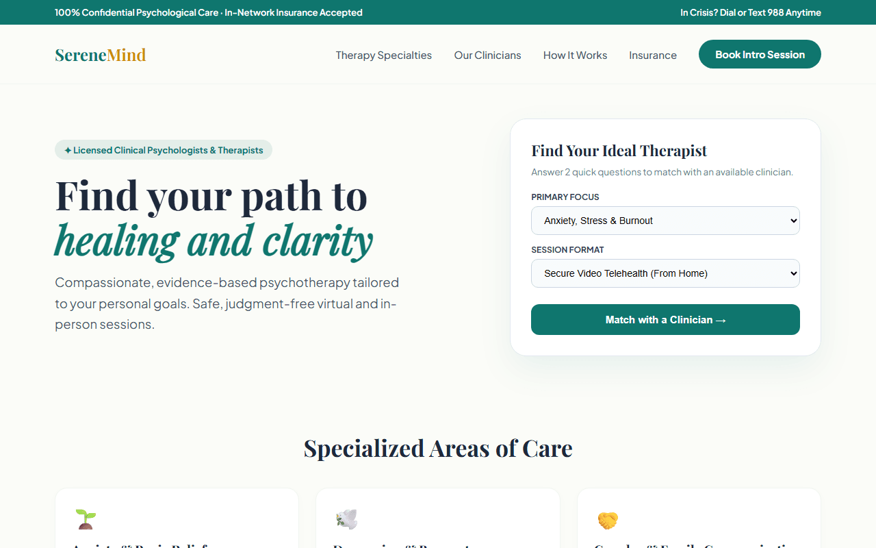 Mental Health & Wellness Therapy built from this AI prompt