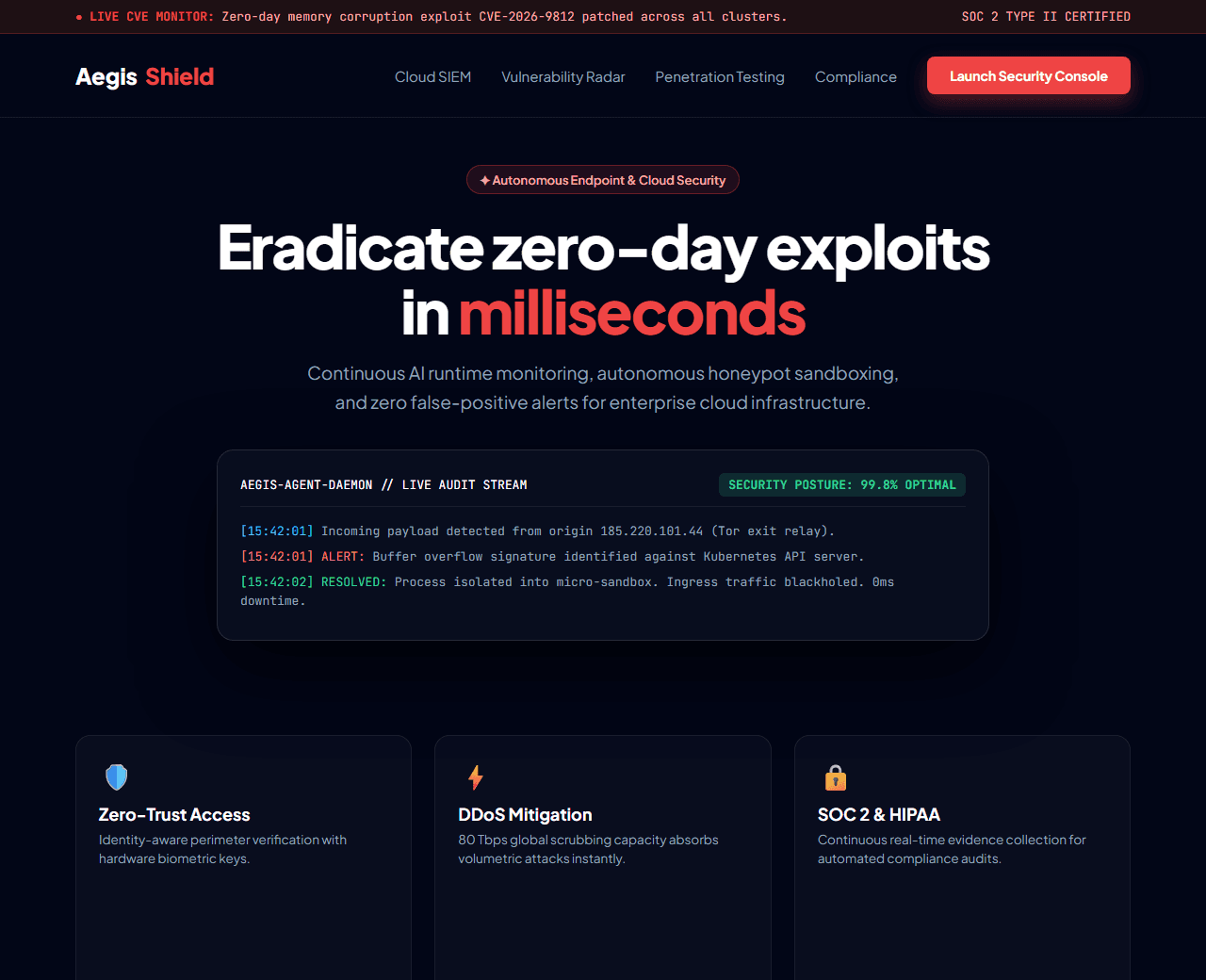 Preview of the cybersecurity & threat detection this AI prompt builds