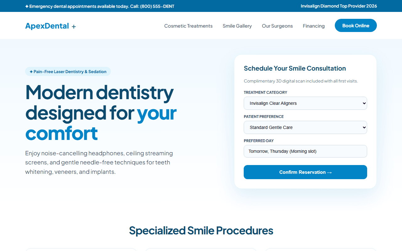 Dental & Orthodontics Clinic built from this AI prompt